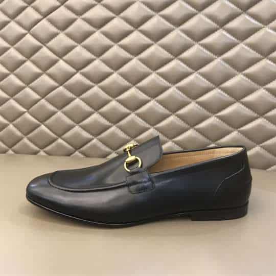 GUCCI JORDAAN LEATHER LOAFER - LDG016