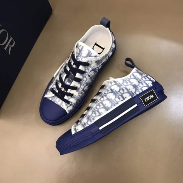 DIOR B23 LOW-TOP SNEAKER IN BLUE DIOR OBLIQUE – CD84