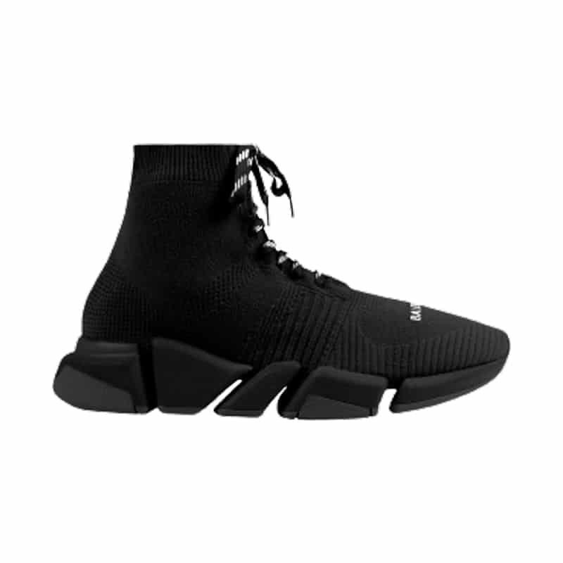 BALENCIAGA MEN'S SPEED 2.0 LACE-UP SNEAKER IN BLACK - BB155