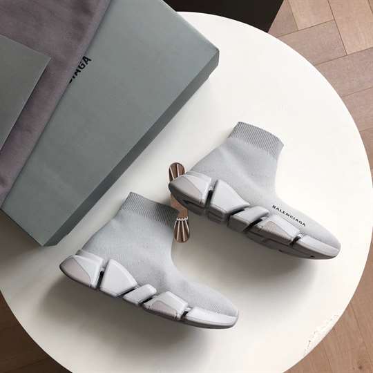 BALENCIAGA SPEED 2.0 SNEAKER IN GREY RECYCLED KNIT - BB142