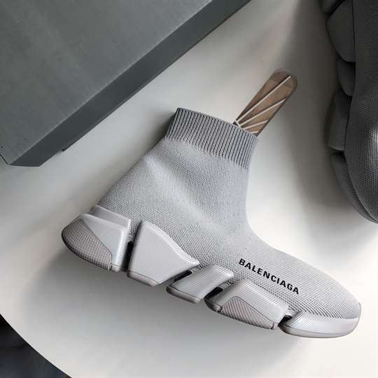 BALENCIAGA SPEED 2.0 SNEAKER IN GREY RECYCLED KNIT - BB142