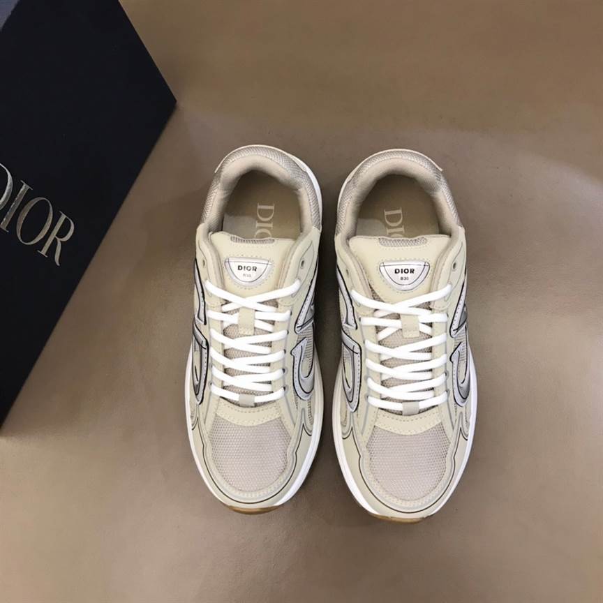 DIOR B30 SNEAKERS CREAM MESH AND TECHNICAL FABRIC - CD89