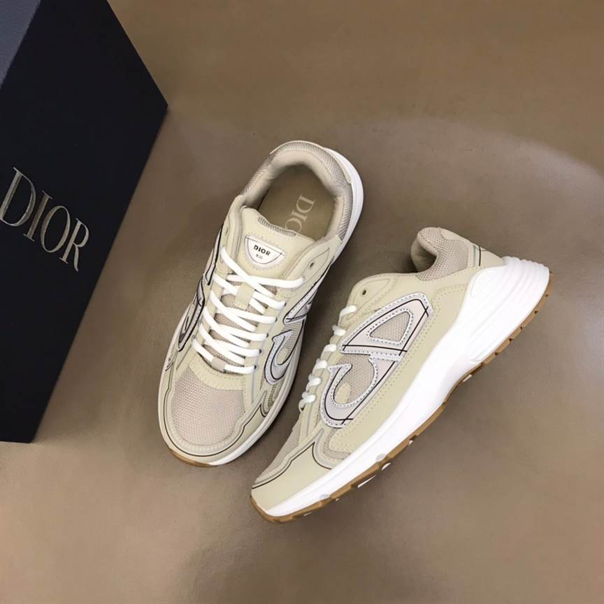 DIOR B30 SNEAKERS CREAM MESH AND TECHNICAL FABRIC - CD89