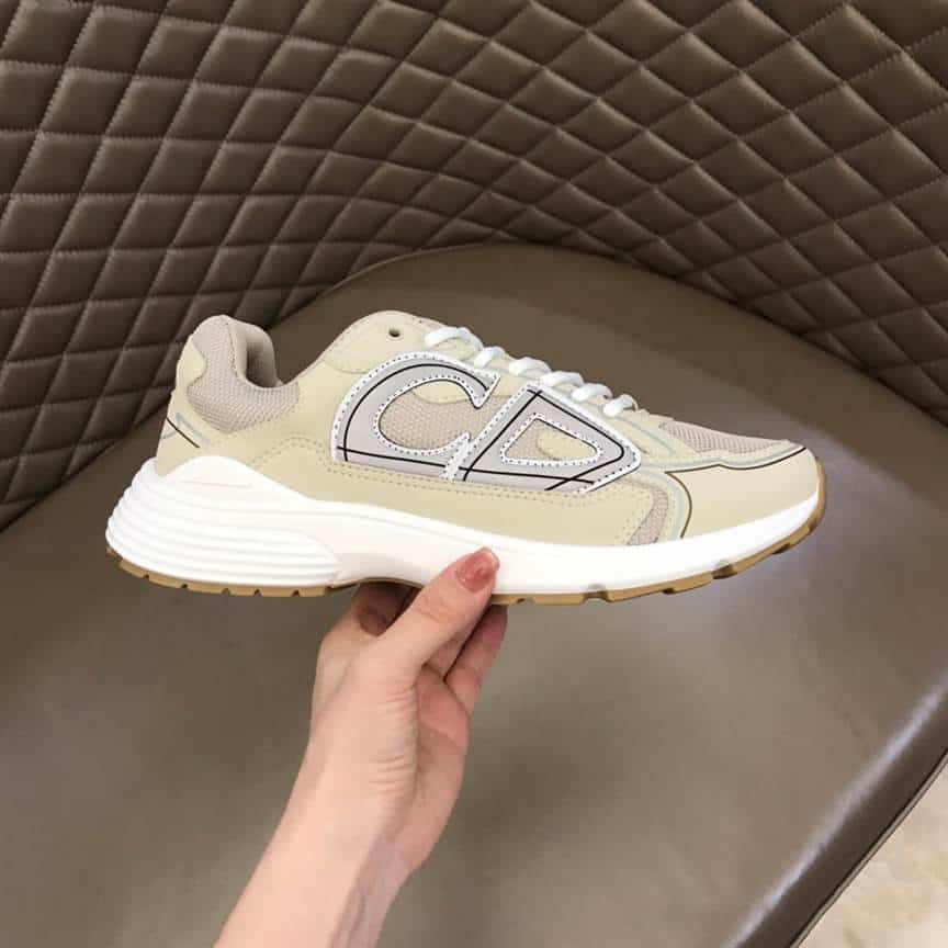 DIOR B30 SNEAKERS CREAM MESH AND TECHNICAL FABRIC - CD89