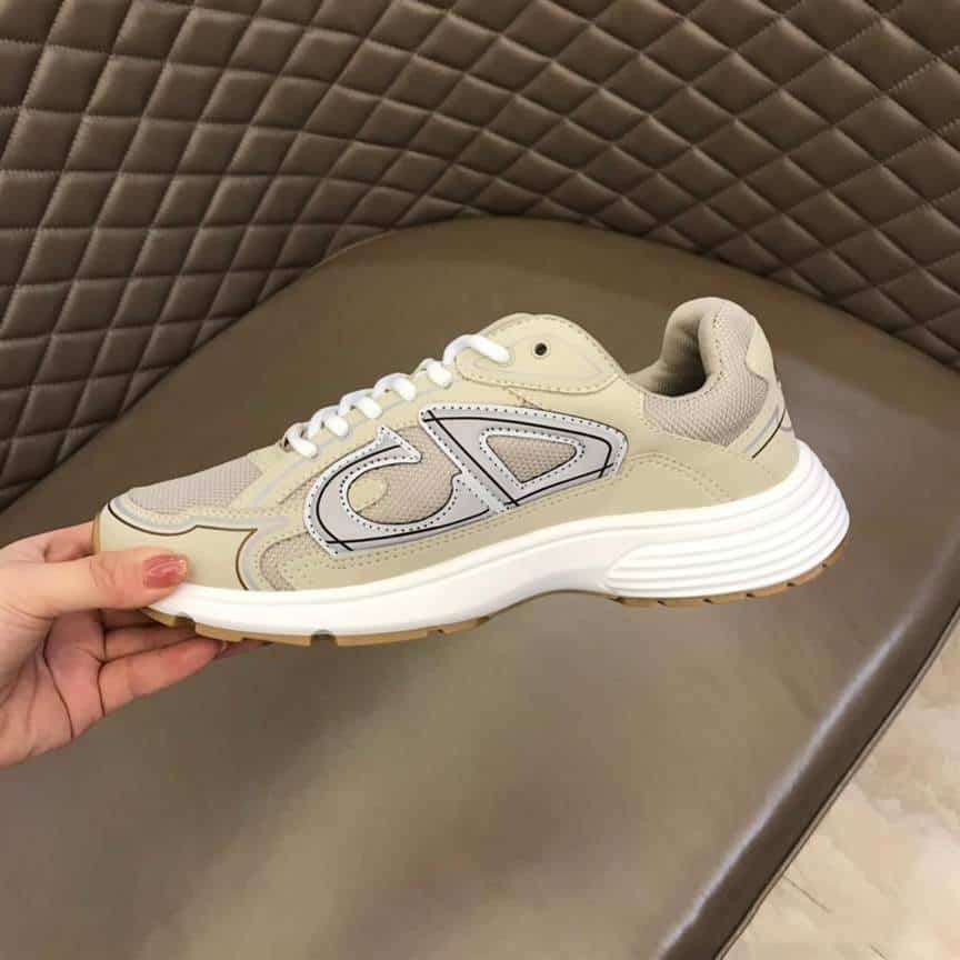 DIOR B30 SNEAKERS CREAM MESH AND TECHNICAL FABRIC - CD89