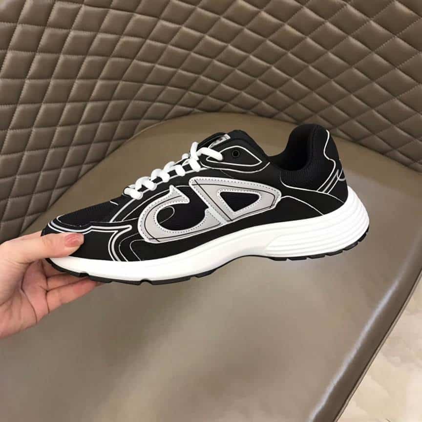 DIOR B30 SNEAKERS BLACK MESH AND TECHNICAL FABRIC - CD88