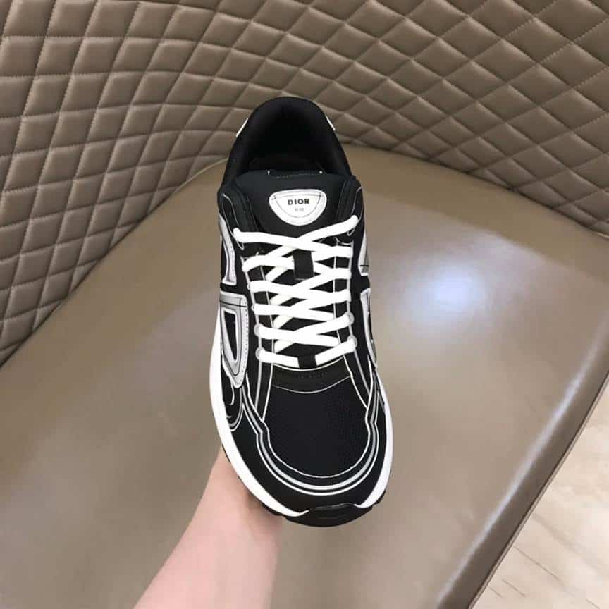 DIOR B30 SNEAKERS BLACK MESH AND TECHNICAL FABRIC - CD88