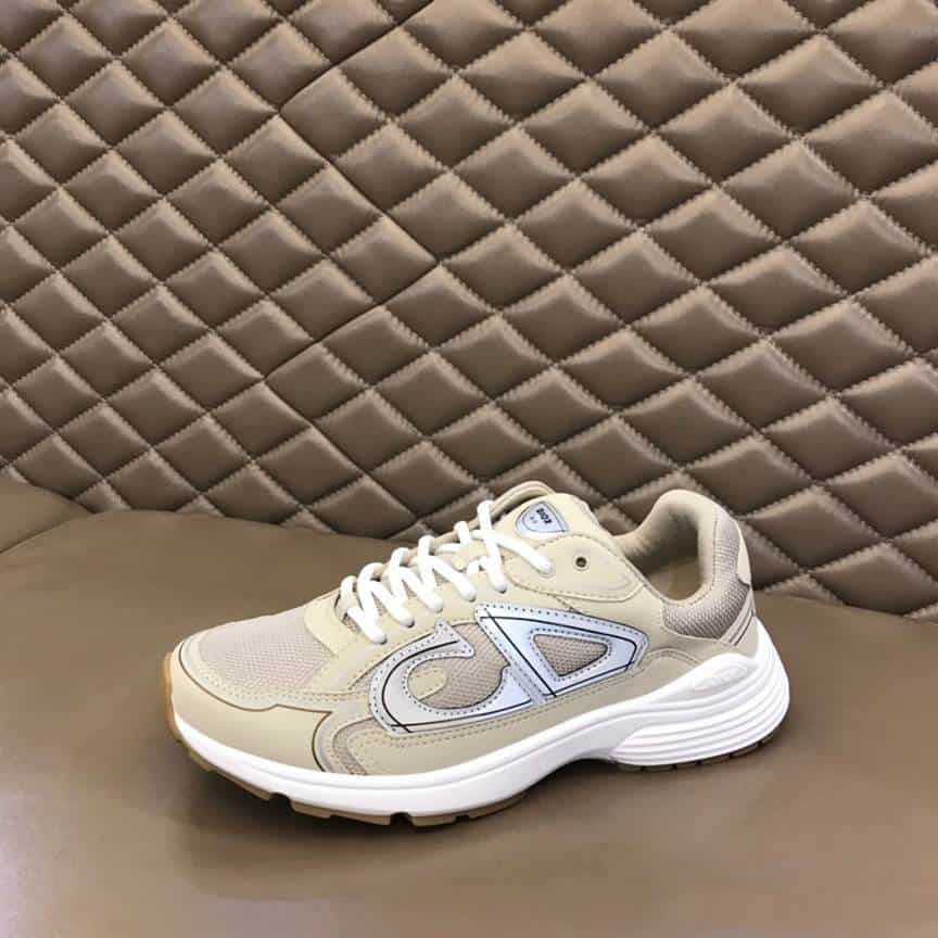 DIOR B30 SNEAKERS CREAM MESH AND TECHNICAL FABRIC - CD89
