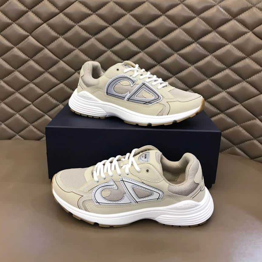 DIOR B30 SNEAKERS CREAM MESH AND TECHNICAL FABRIC - CD89