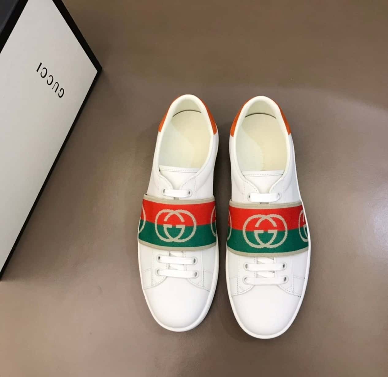 GUCCI MEN'S ACE SNEAKERS WITH ELASTIC WEB - GC213
