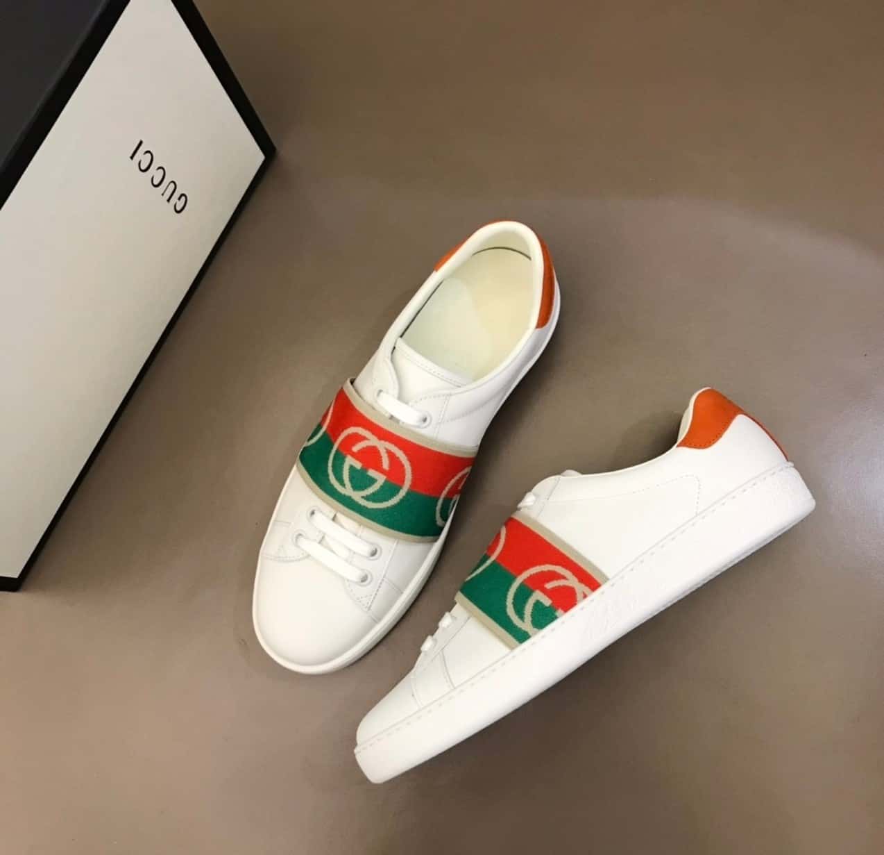 GUCCI MEN'S ACE SNEAKERS WITH ELASTIC WEB - GC213