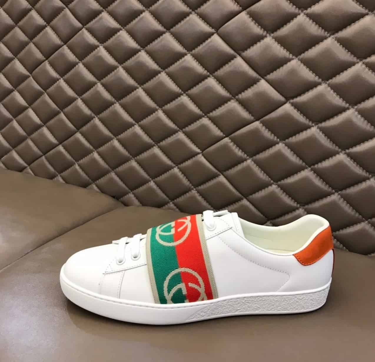 GUCCI MEN'S ACE SNEAKERS WITH ELASTIC WEB - GC213