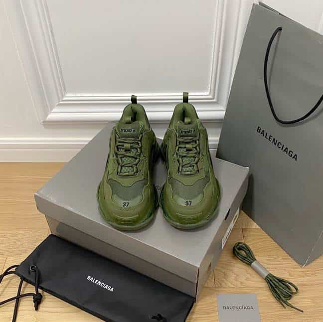 BALENCIAGA MEN'S TRIPLE S SNEAKER CLEAR SOLE - BB188