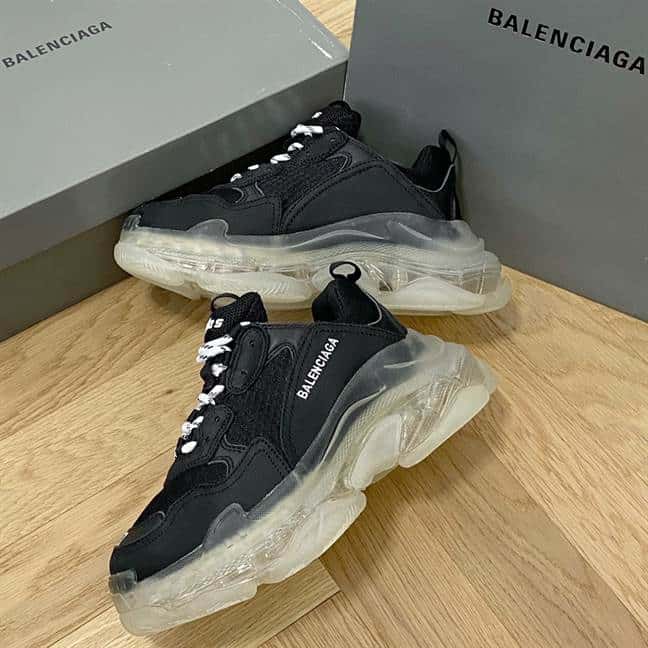BALENCIAGA MEN'S TRIPLE S SNEAKER CLEAR SOLE - BB200