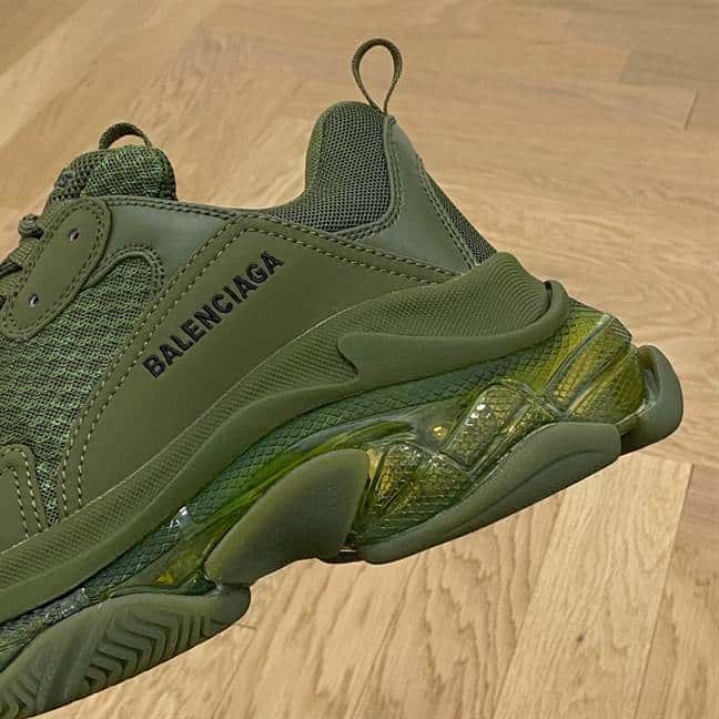 BALENCIAGA MEN'S TRIPLE S SNEAKER CLEAR SOLE - BB188