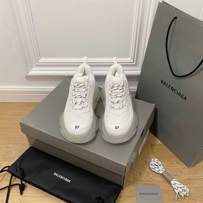 BALENCIAGA MEN'S TRIPLE S SNEAKER CLEAR SOLE - BB191