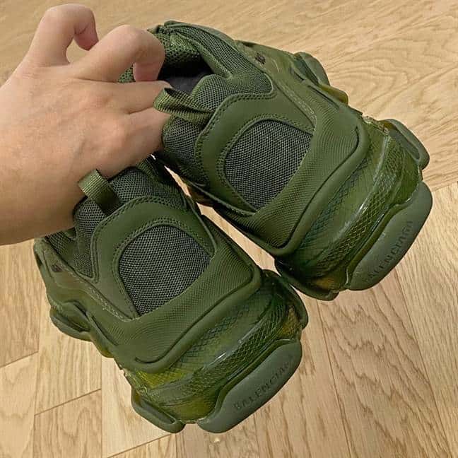 BALENCIAGA MEN'S TRIPLE S SNEAKER CLEAR SOLE - BB188