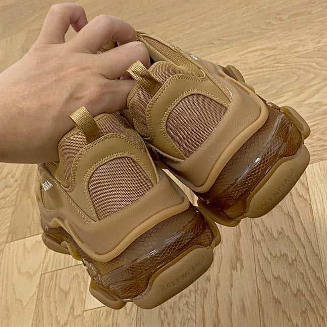 BALENCIAGA MEN'S TRIPLE S SNEAKER CLEAR SOLE - BB184