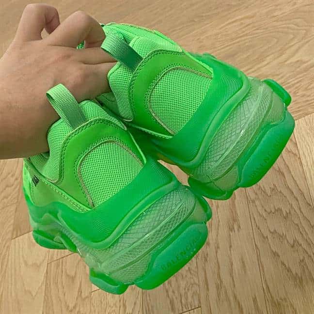 BALENCIAGA MEN'S TRIPLE S SNEAKER CLEAR SOLE - BB196