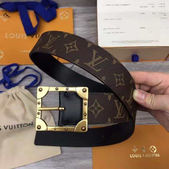 LOUIS VUITTON PYRAMIDE FRAME 40MM REVERSIBLE BELT - B166