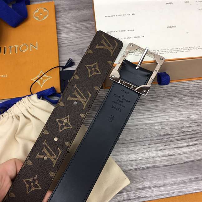 LOUIS VUITTON PYRAMIDE FRAME 40MM REVERSIBLE BELT - B165