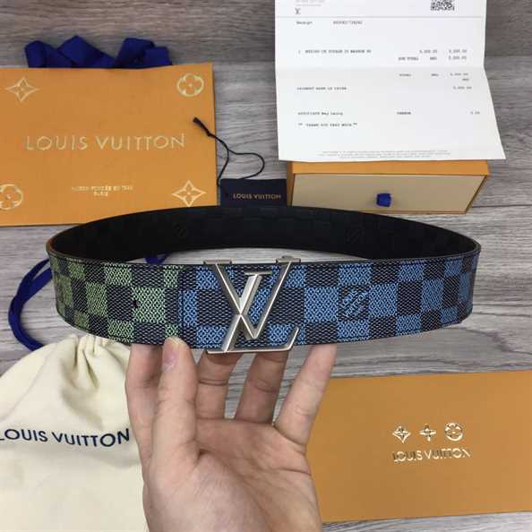 LOUIS VUITTON BLUE AND GREEN BELT - B177
