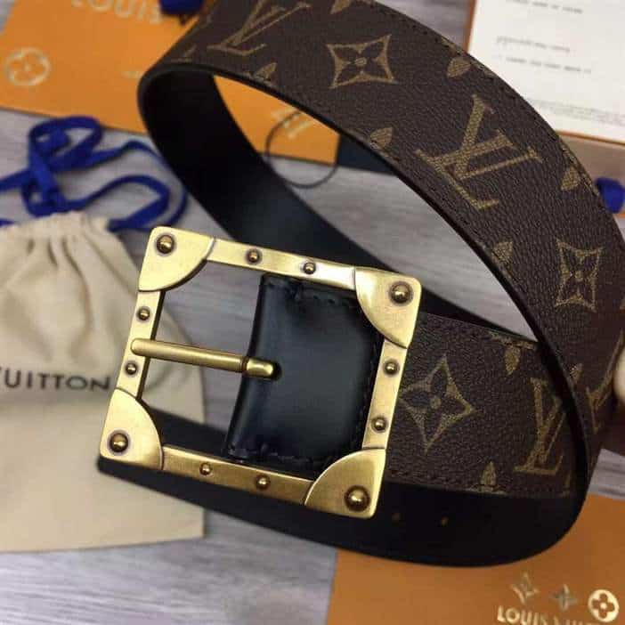LOUIS VUITTON PYRAMIDE FRAME 40MM REVERSIBLE BELT - B166