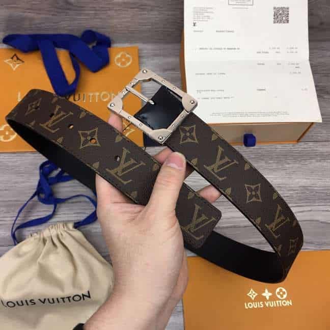 LOUIS VUITTON PYRAMIDE FRAME 40MM REVERSIBLE BELT - B165