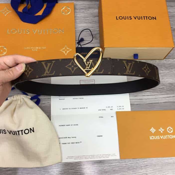 LOUIS VUITTON HEART BELT - B175