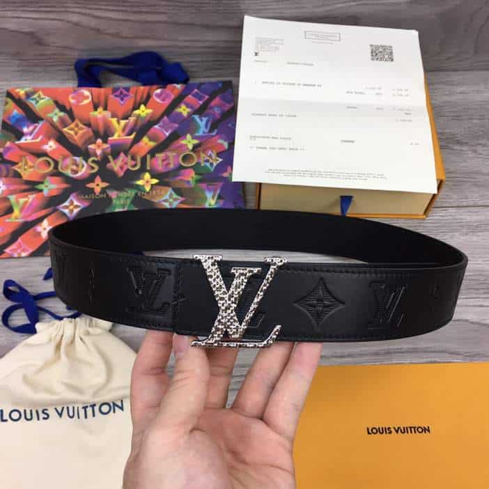 LOUIS VUITTON DIAMOND 40MM REVERSIBLE BELT - B171