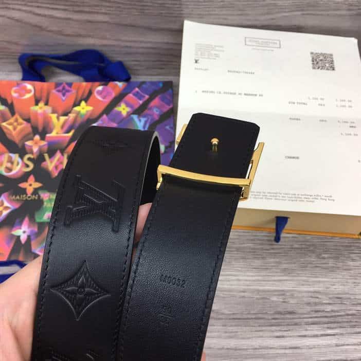 LOUIS VUITTON DIAMOND 40MM REVERSIBLE BELT - B172