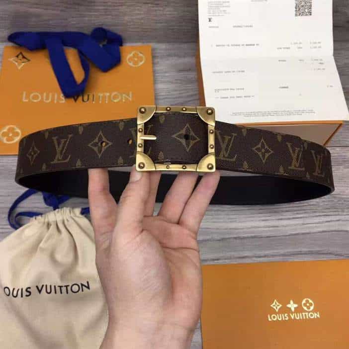 LOUIS VUITTON PYRAMIDE FRAME 40MM REVERSIBLE BELT - B166