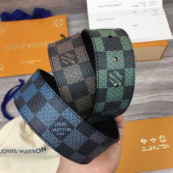 LOUIS VUITTON BLUE AND GREEN BELT - B177