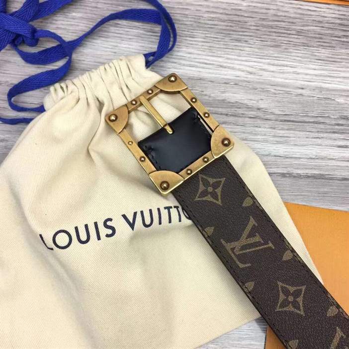LOUIS VUITTON PYRAMIDE FRAME 40MM REVERSIBLE BELT - B166