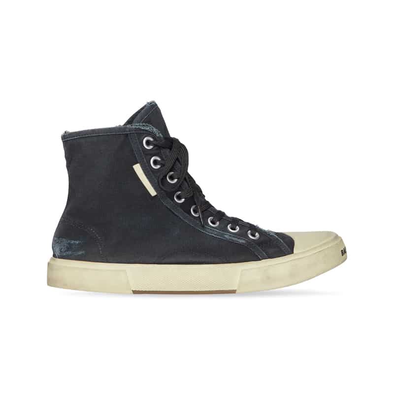 BALENCIAGA MEN'S PARIS HIGH TOP TRAINERS IN BLACK - BB210