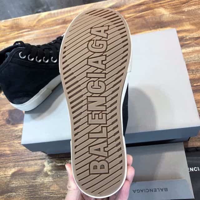 BALENCIAGA MEN'S PARIS HIGH TOP TRAINERS IN BLACK - BB210