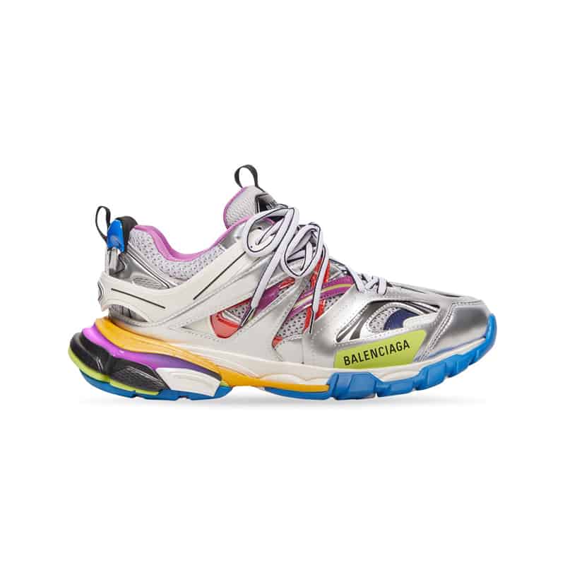 BALENCIAGA MEN'S TRACK TRAINERS IN SILVER - BB208