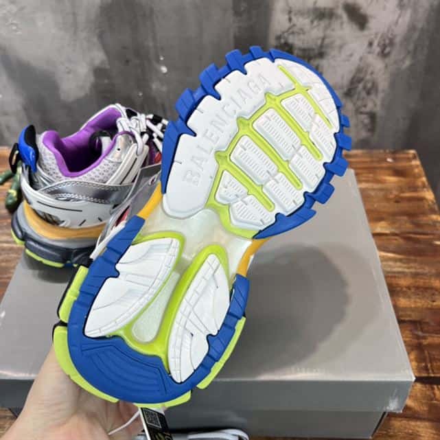 BALENCIAGA MEN'S TRACK TRAINERS IN SILVER - BB208