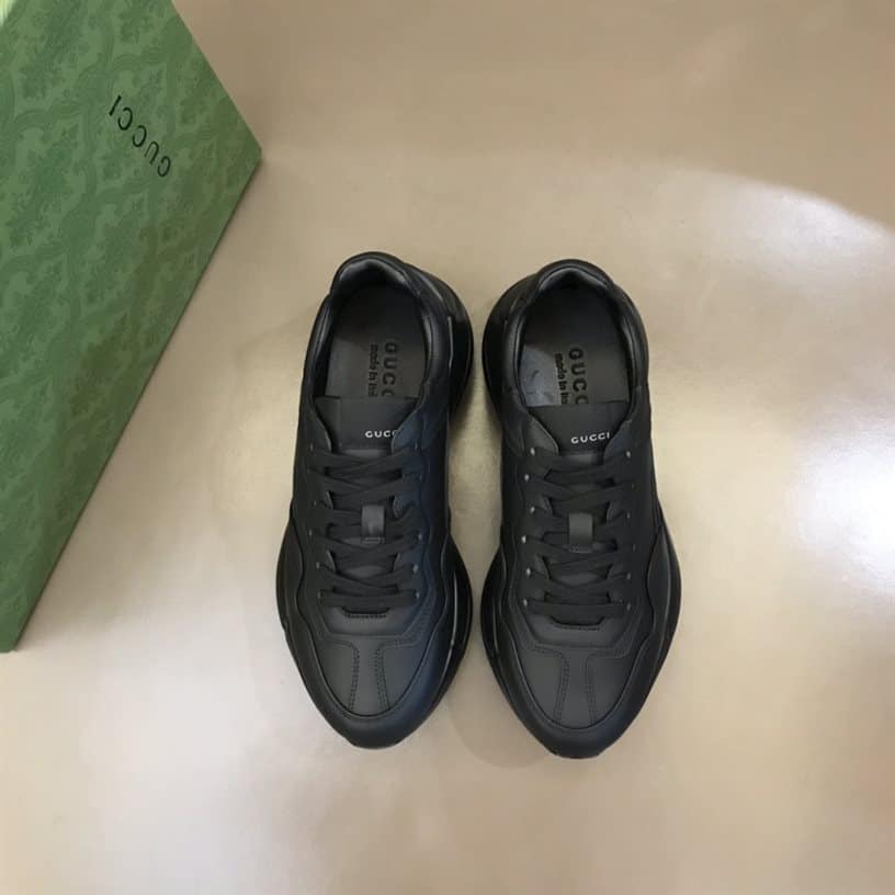 Gucci Rhyton Low Top Sneakers In Black And White – GC125