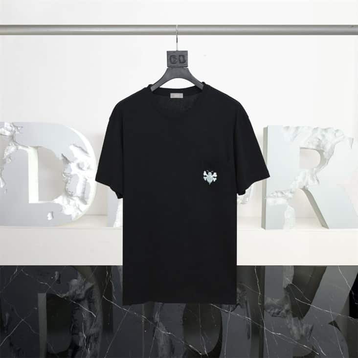 DIOR T-SHIRT WITH BEE EMBROIDERY - DO14