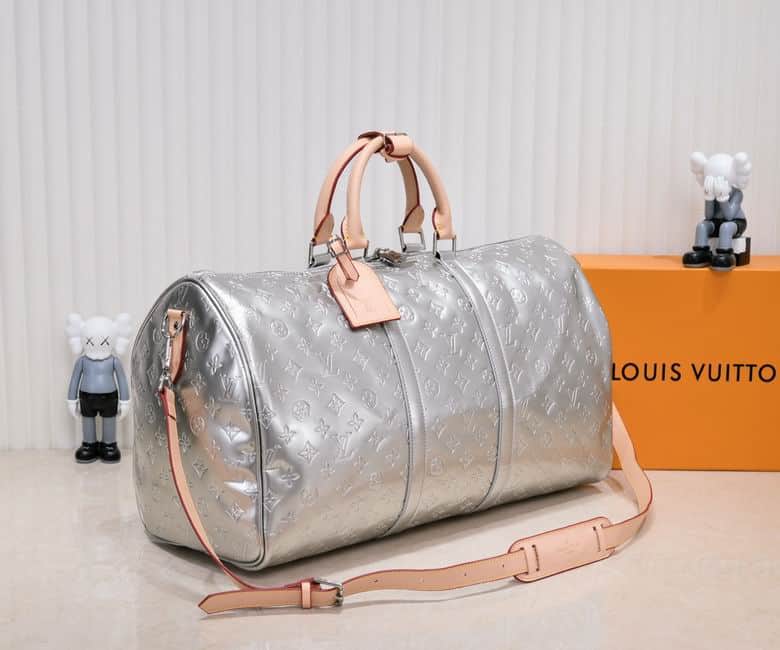 LOUIS VUITTON KEEPALL BANDOULIERE 50 SILVER