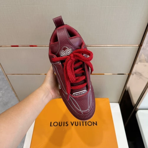 LOUIS VUITTON SKATE SNEAKERS IN BORDEAUX RED - LSVT326