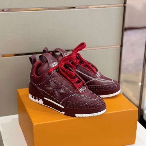 LOUIS VUITTON SKATE SNEAKERS IN BORDEAUX RED - LSVT326