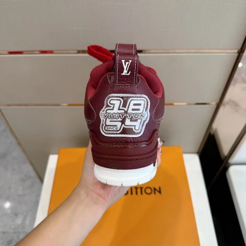 LOUIS VUITTON SKATE SNEAKERS IN BORDEAUX RED - LSVT326