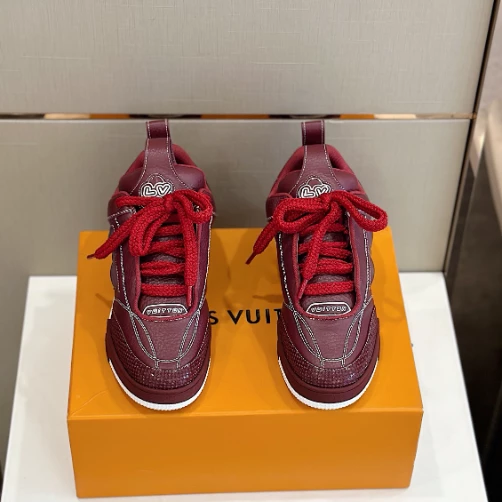 LOUIS VUITTON SKATE SNEAKERS IN BORDEAUX RED - LSVT326