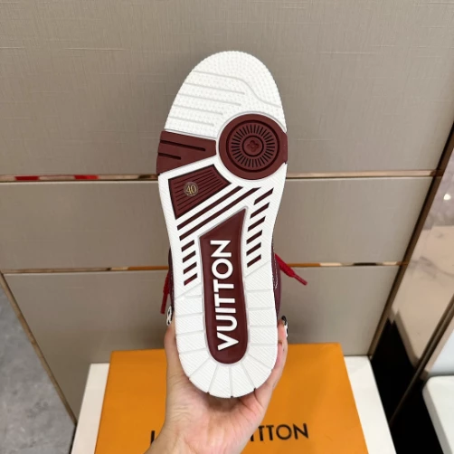 LOUIS VUITTON SKATE SNEAKERS IN BORDEAUX RED - LSVT326