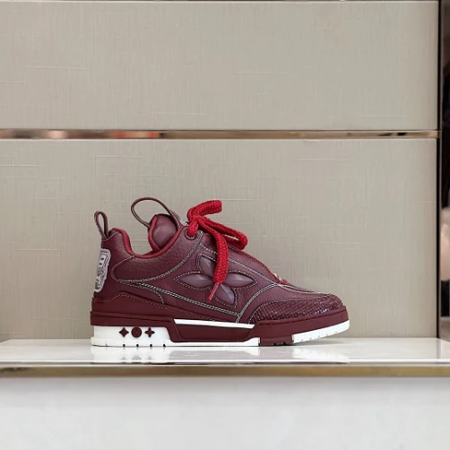 LOUIS VUITTON SKATE SNEAKERS IN BORDEAUX RED - LSVT326