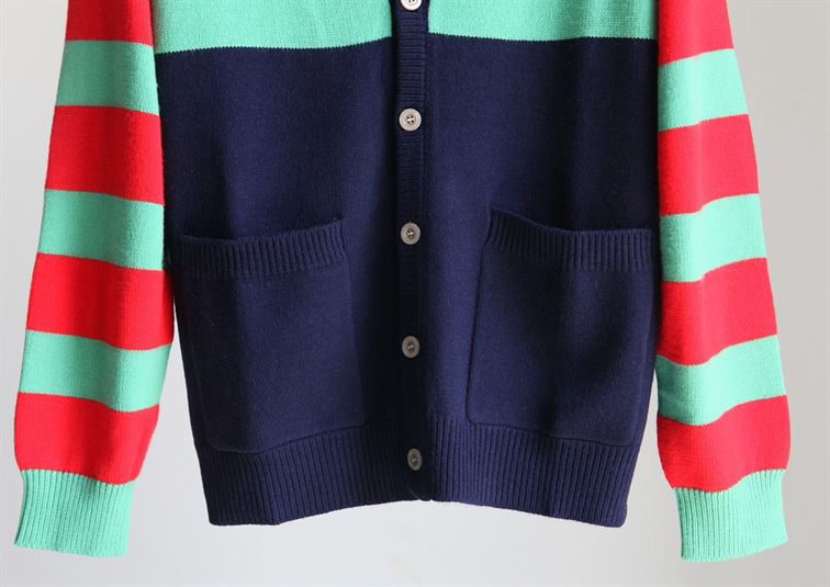 GG Cotton Wool Striped Cardigan - RJK02