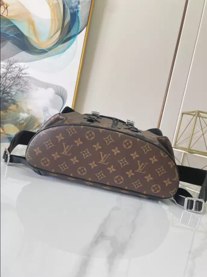 LOUIS VUITTON CHRISTOPHER PM MONOGRAM MACASSAR CANVAS - LBV390