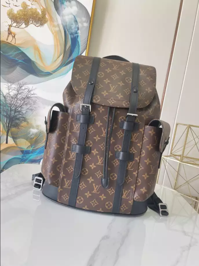 LOUIS VUITTON CHRISTOPHER PM MONOGRAM MACASSAR CANVAS - LBV390